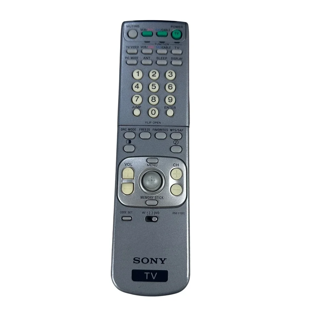 Sony RM-Y186 TV Remote Control Silver Universal Commander VCR DVD SAT Cable